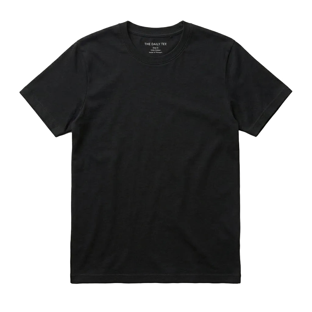 Premium Black Round Neck Plain T-Shirt